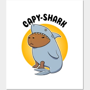 Capyshark Capybara Shark Posters and Art